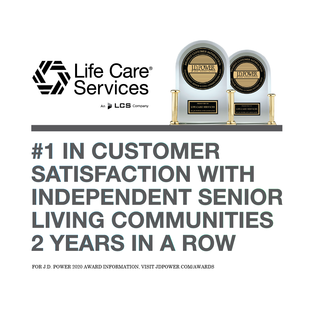 Life Care Services won #1 in customer satisfaction with independent senior living communities.