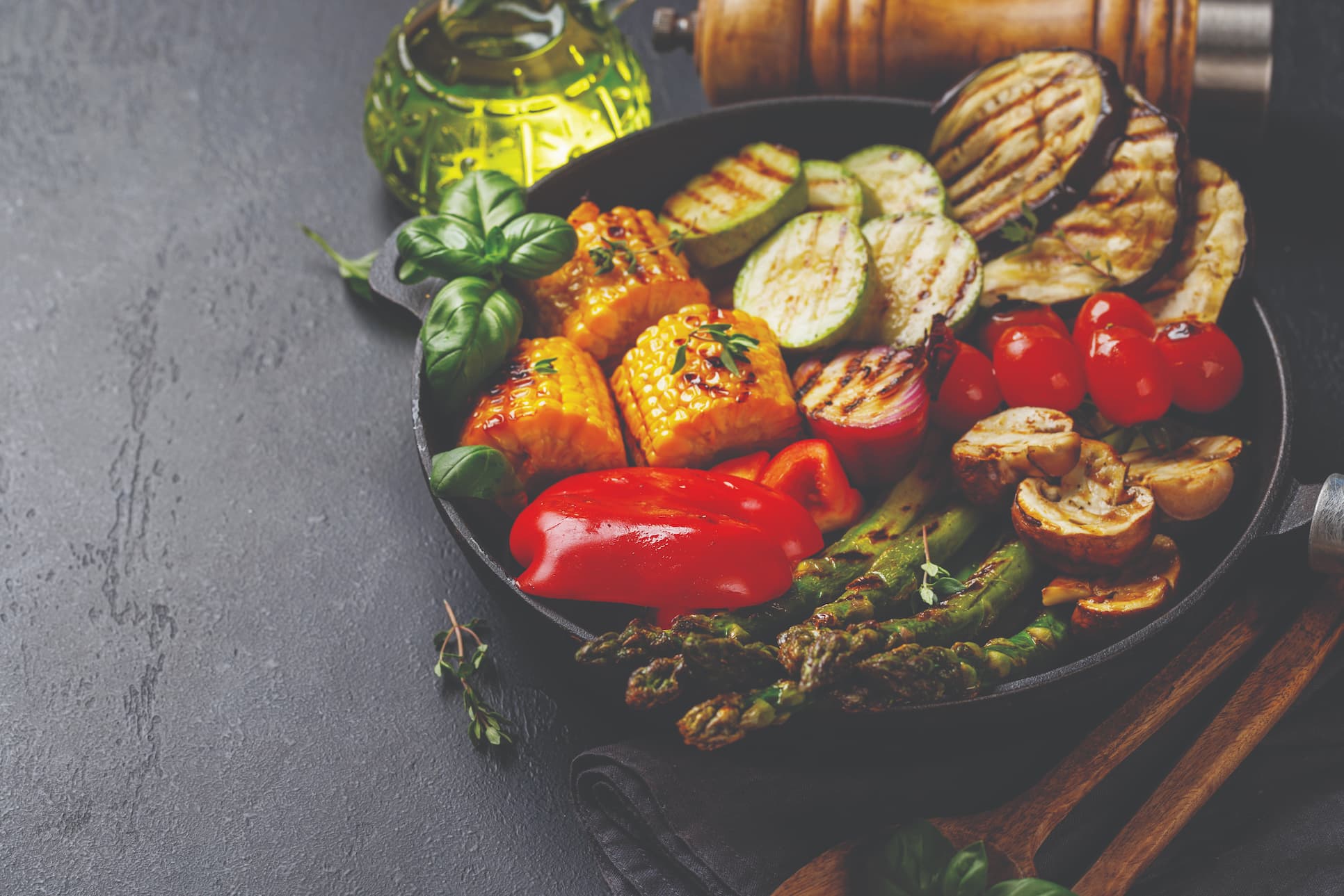 plate of salad with plenty of cooked veggies